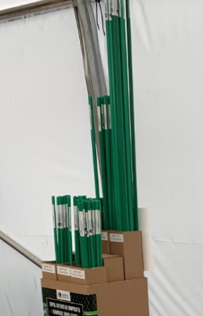 We produce high quality garden stakes in various diameters, lengths and colors. We have a high production capacity with the stakes.