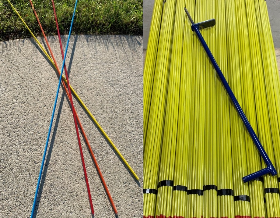 Innov composites fabricate high quality flexible FRP snowstakes in various diameter, color and length. With considerable orders, we are able to manufacture your snow stake to your desired specifications. They are 100% Canadian made which allows us to fill out customer's order efficiently.